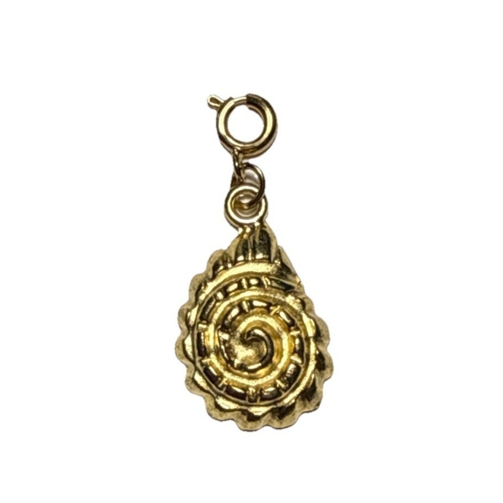 Diamonds Intl Seashell Charm Gold Tone Spring Ring J-10C